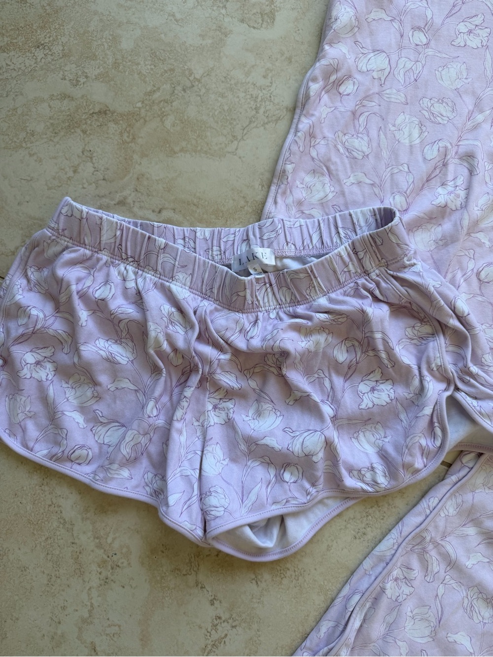 LAKE PAJAMAS PJ Pima Cotton Short Sleeve Pants Shorts Bundle Wildflower Floral - Picture 2 of 4